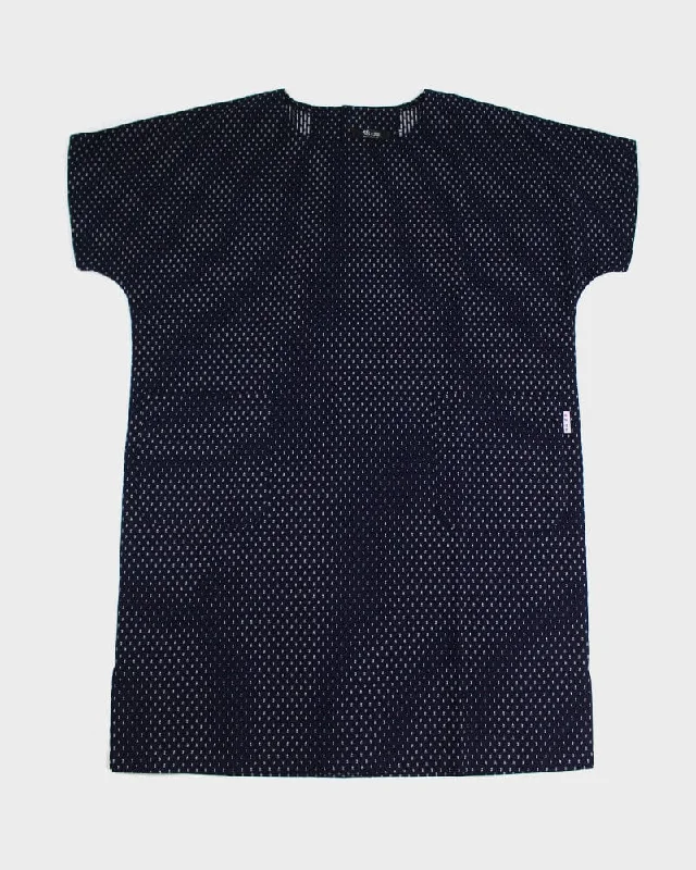 ToK Pocket Dress, Oversized, Indigo with White Dashes