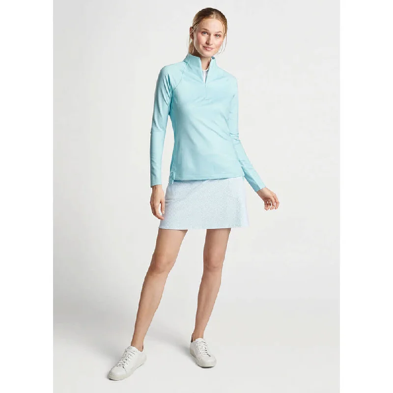 Peter Millar Women's Geo Print Raglan Sleeve Perth Layer Pullover Sweatshirt - Blue Spruce