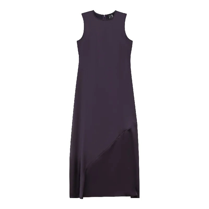 Satin plum slip dress by Gem