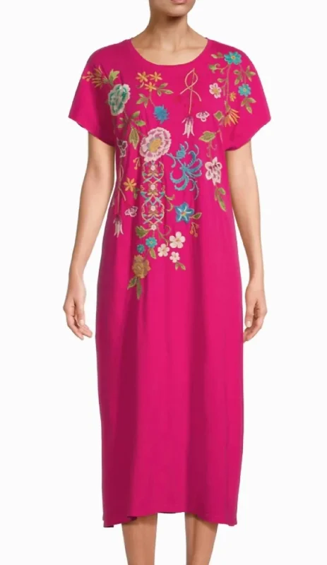 Sheri Relaxed Dress In Vivid Pink