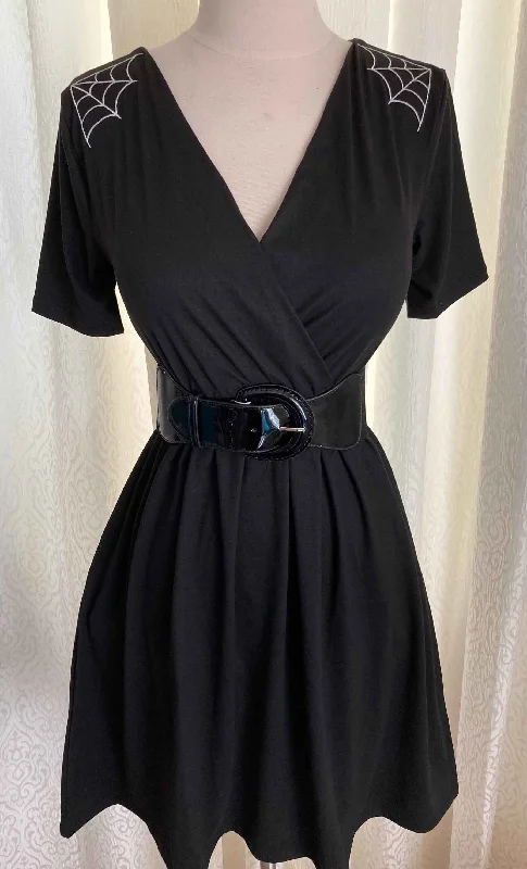 Spooky Babe Spiderweb Dress with Pockets
