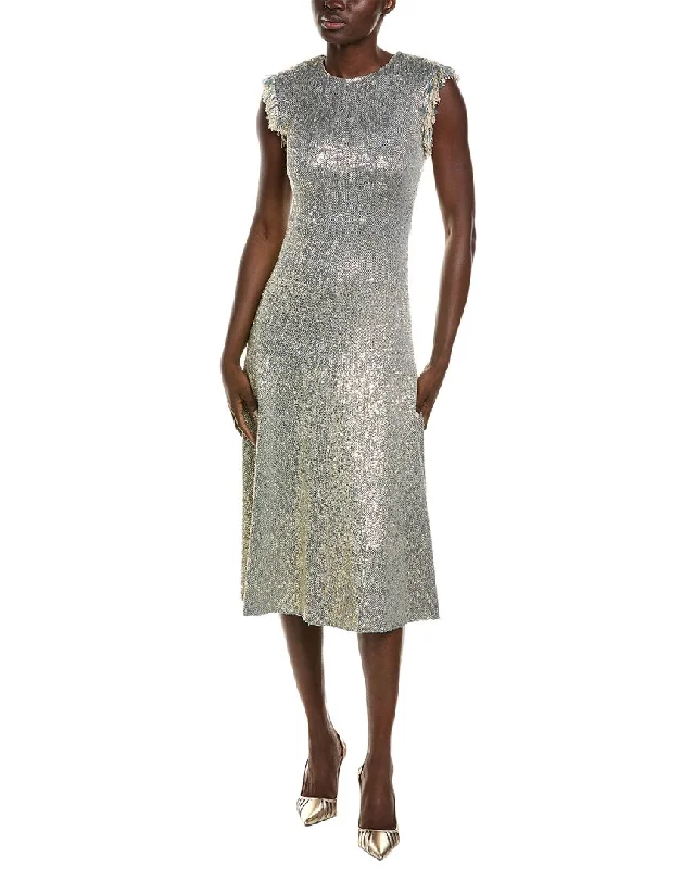 St. John Wool-Blend A-Line Dress