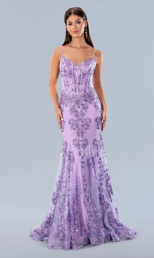 Stella Couture 21066 Long Glitter corset mermaid Formal Evening Gown Prom Dress Pageant