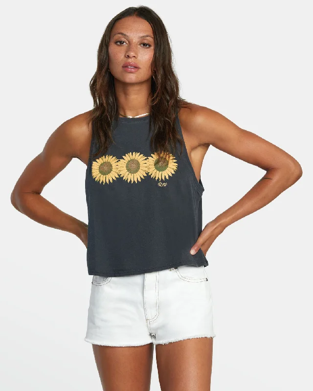 Sunflower Tank Top - True Black