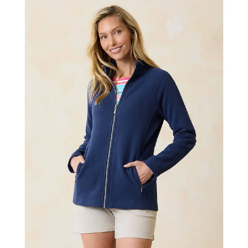 Tommy Bahama Women's New Aruba Full Zip Sweatshirt - Island Navy