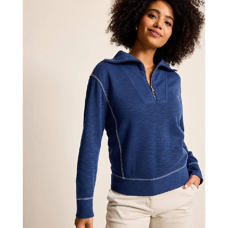 Tommy Bahama Women's Tobago Bay Half Zip Sweatshirt - Island Navy*