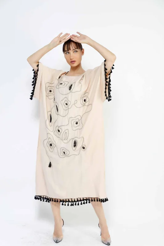 VERA TUSSELED FLOWER MAZE DRESS 1-3060MK
