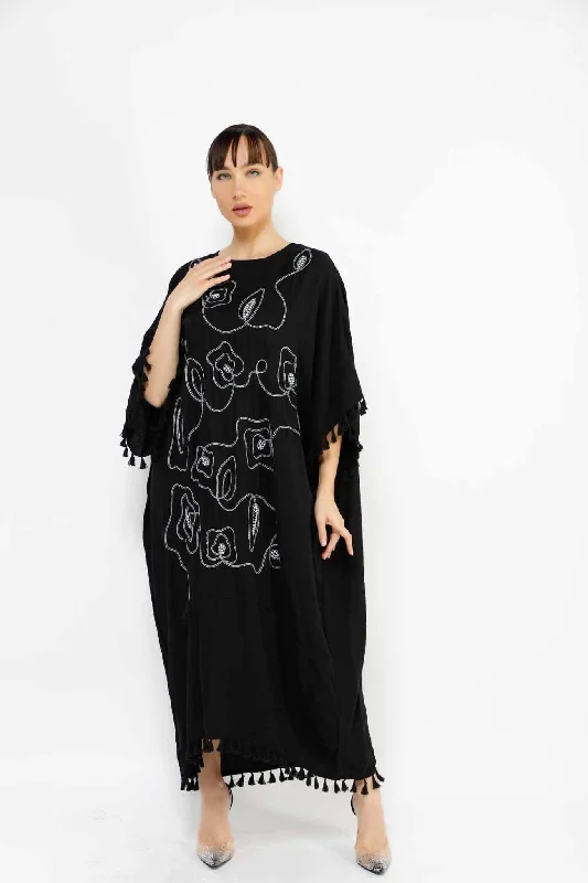 VERA TUSSELED FLOWER MAZE DRESS 4-3060MK
