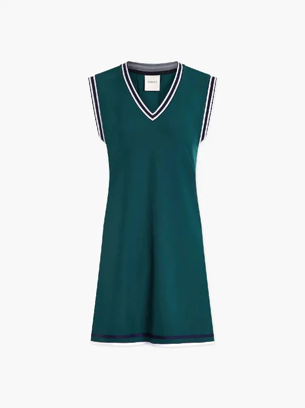 Wome's Amanda Court Dress In Forest/ Blue Nights
