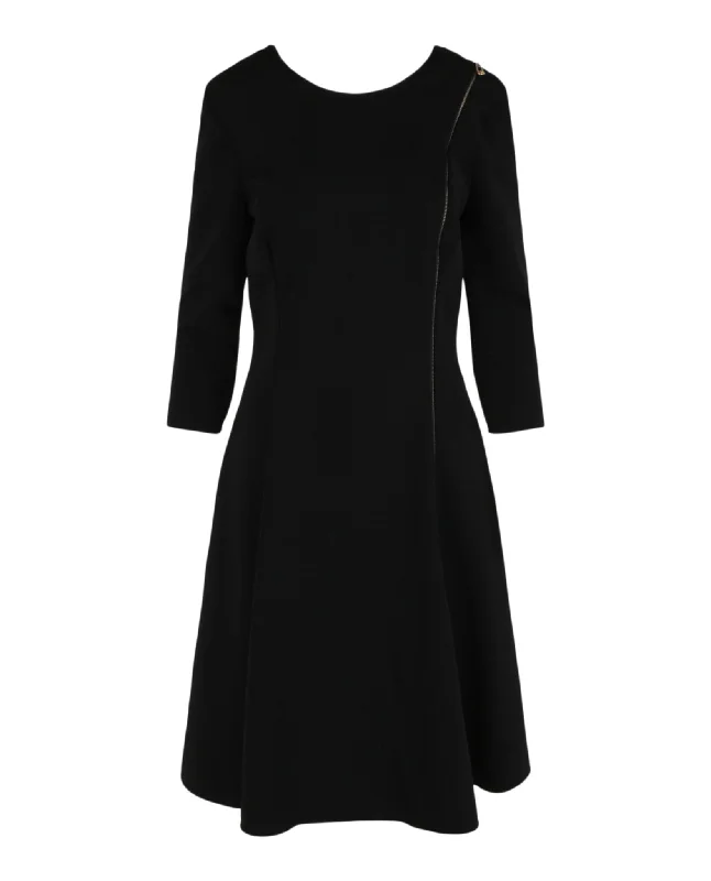 ZIpper Detail Swing Dress