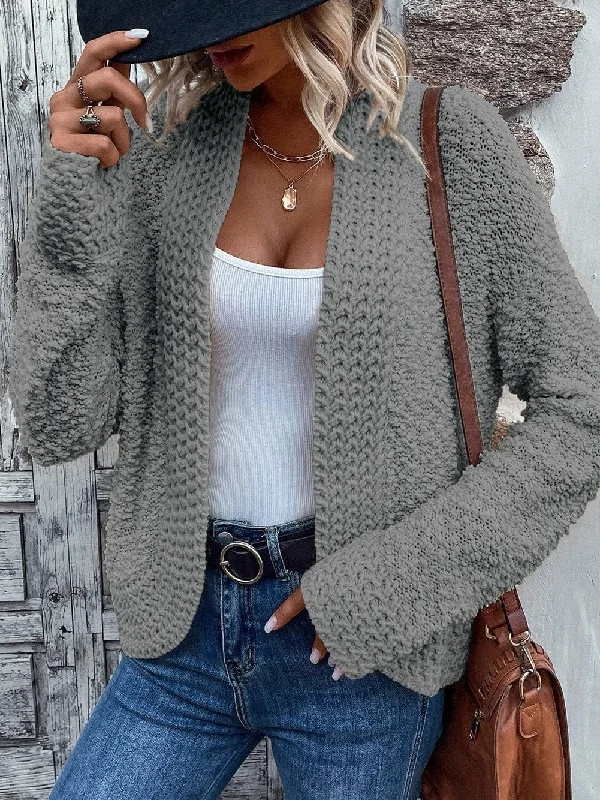 Knit Long Sleeve Loose Sweater Cardigan