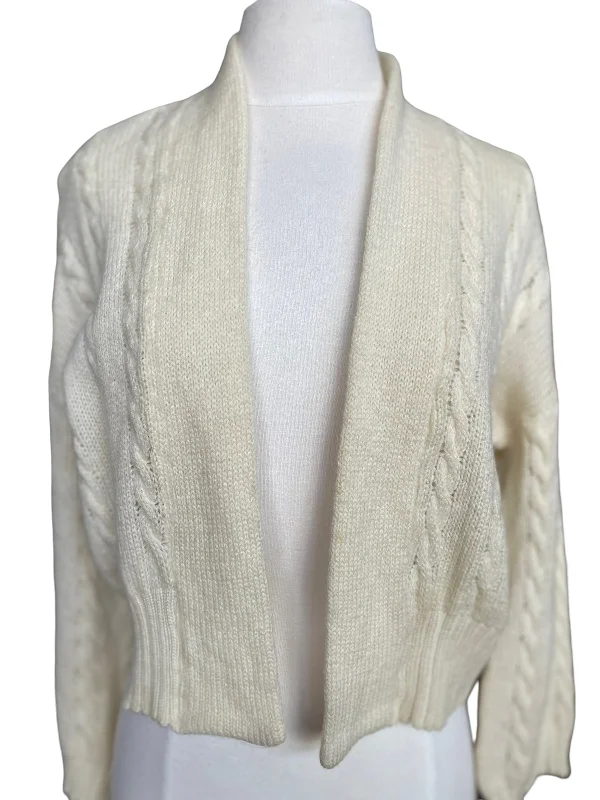 Vintage 1950s Cable Knit Cardigan Sweater