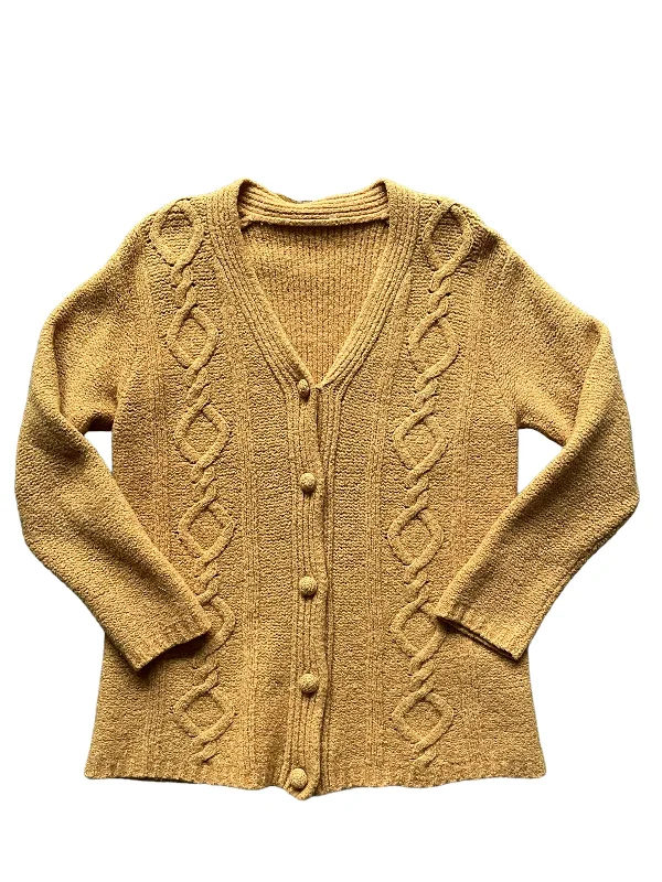 Vintage Pumpkin Cable Knit Cardigan SZ S-M | Seattle Ladies Vintage | Barn Owl Seattle