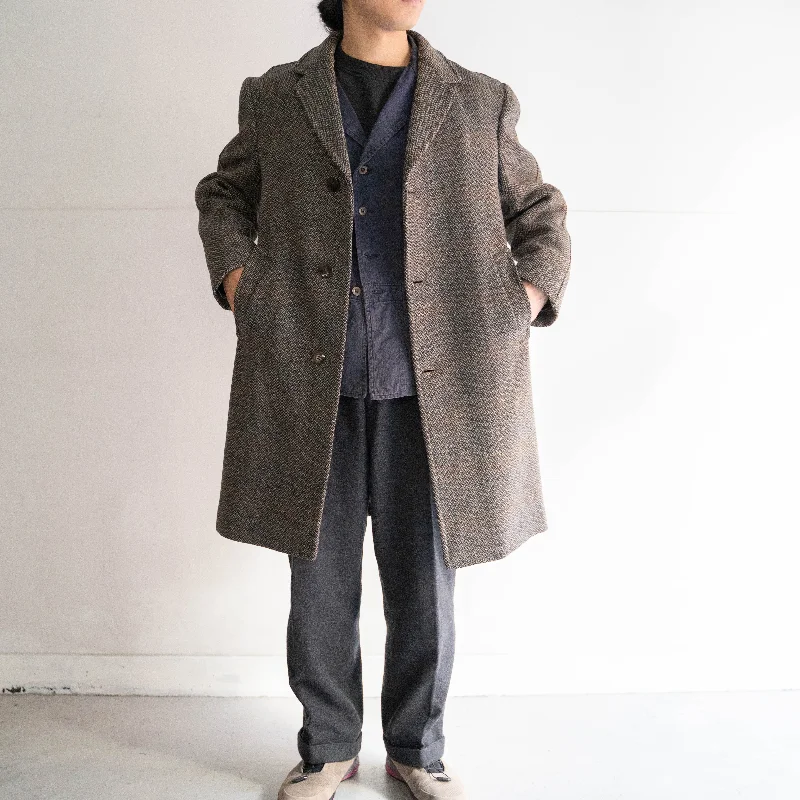 around 1970s Europe tweed coat 'discreet checked pattern'