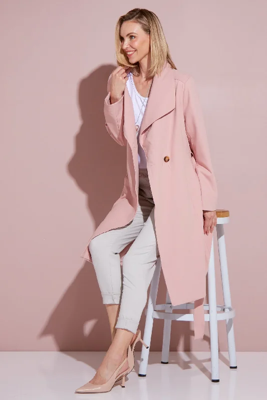 Christina Wrap Coat - Pink