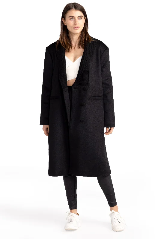 After Party Qulited Lining Coat - Black