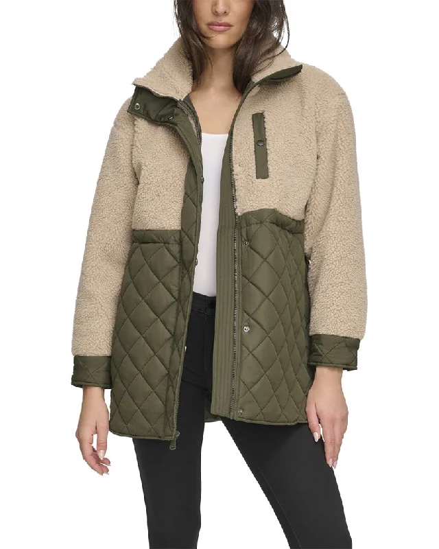 Andrew Marc Longline Quilted Jacket Chenille Jacket Brocade Jacket Lace Jacket