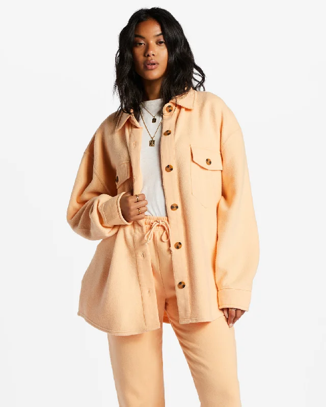 Anytime Shacket Oversized Button-Through Jacket - Light Melon Print Jacket Jacquard Jacket Patchwork Jacket Anytime Shacket Oversized Button-Through Jacket - Light Melon Print Jacket Jacquard Jacket Patchwork Jacket