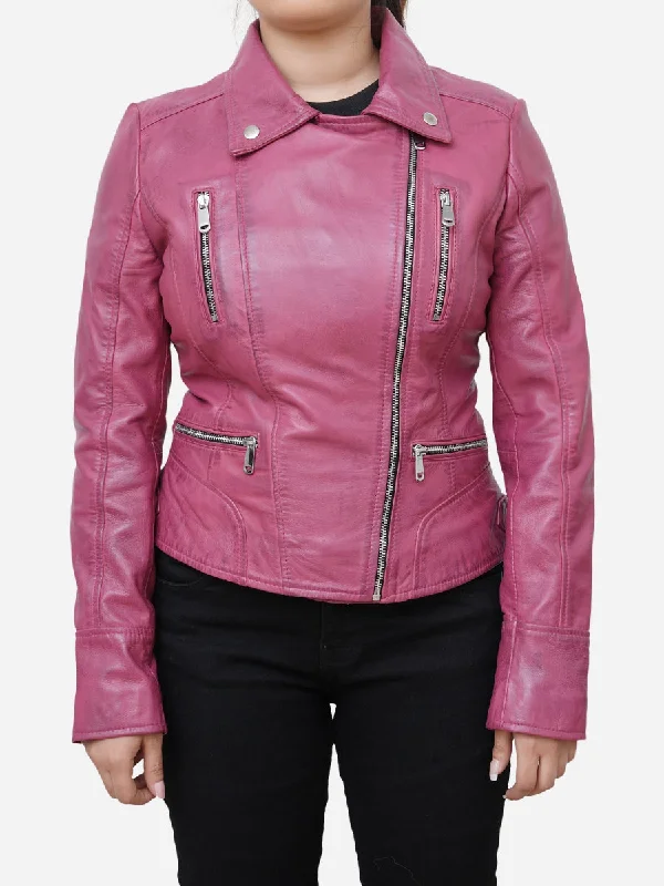 Ariella Real Sheepskin Pink Leather Biker Jacket Notch Collar Jacket Peter Pan Collar Jacket Cowl Neck Jacket Ariella Real Sheepskin Pink Leather Biker Jacket Notch Collar Jacket Peter Pan Collar Jacket Cowl Neck Jacket