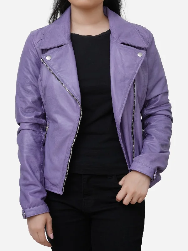 Aurora Slim Fit Purple Real Leather Moto Jacket Trench Coat Raincoat Waterproof Jacket Aurora Slim Fit Purple Real Leather Moto Jacket Trench Coat Raincoat Waterproof Jacket
