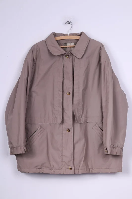 Berkertex Womens 22/24 3XL Jacket Light Taupe Full Zipper Mink Shoulder Pads Vintage One-Shoulder Jacket Off-the-Shoulder Jacket Asymmetrical Jacket Berkertex Womens 22/24 3XL Jacket Light Taupe Full Zipper Mink Shoulder Pads Vintage One-Shoulder Jacket Off-the-Shoulder Jacket Asymmetrical Jacket