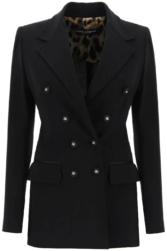 Dolce & gabbana turlington jacket in milano stitch F27AAT FUGN7 NERO Fleece Jacket Down Jacket Feather Jacket Dolce & gabbana turlington jacket in milano stitch F27AAT FUGN7 NERO Fleece Jacket Down Jacket Feather Jacket
