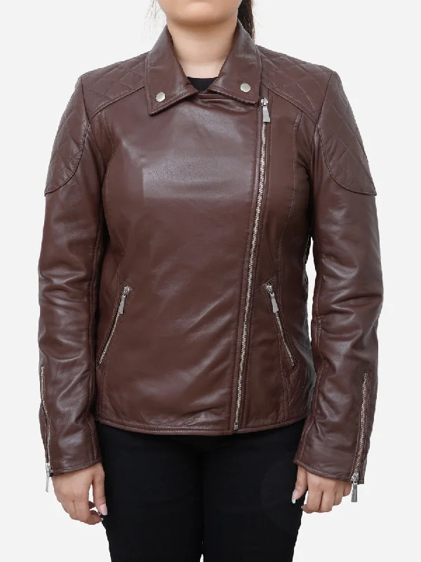 Hailey Stylish Quilted Brown Biker Leather Jacket Jersey Jacket Tulle Jacket Batik Jacket Hailey Stylish Quilted Brown Biker Leather Jacket Jersey Jacket Tulle Jacket Batik Jacket