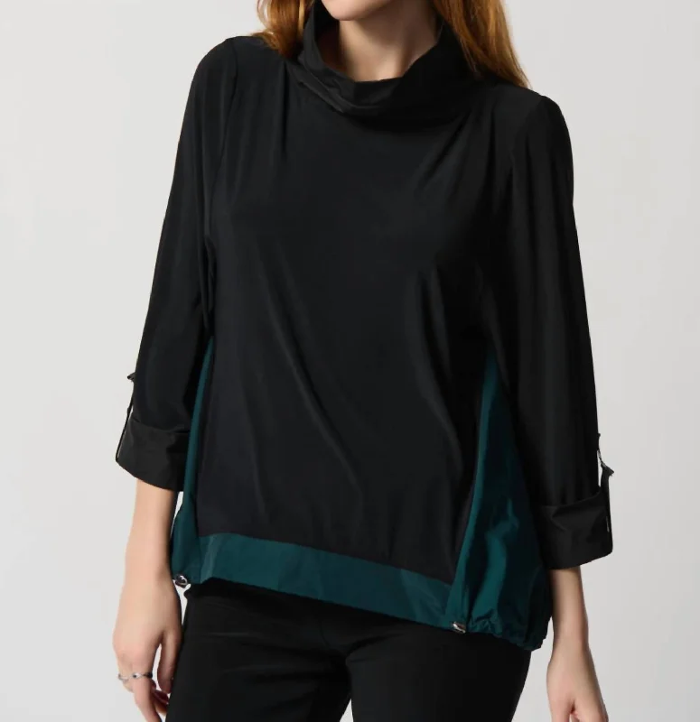 Jacket Top In Alpine Green Black Jacket Blazer Coat
