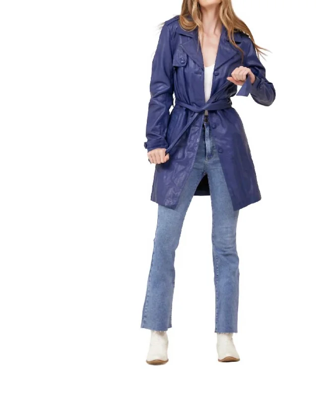 Lailah Cf Leather Jacket In Royal Satin Jacket Silk Jacket Chiffon Jacket