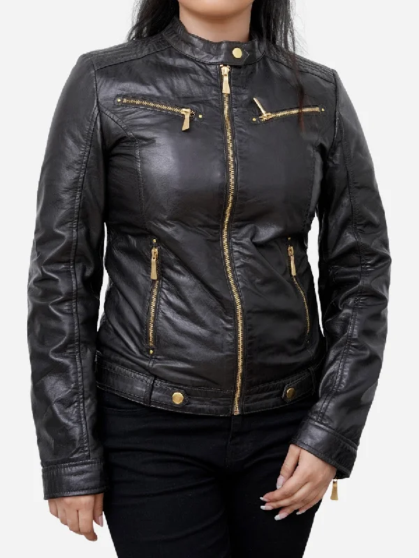 Maya Black Sheepskin Classic Moto Leather Jacket Wool Jacket Cashmere Jacket Tweed Jacket Maya Black Sheepskin Classic Moto Leather Jacket Wool Jacket Cashmere Jacket Tweed Jacket