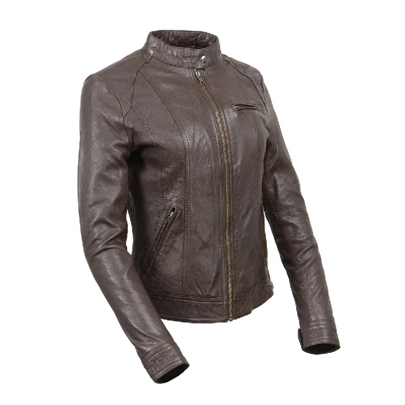 Milwaukee Leather Vintage SFL2811 Women's Brown Zipper Front Motorcycle Casual Fashion Leather Jacket Faux Fur Fabric Real Fur Fabric Shearling Fabric Milwaukee Leather Vintage SFL2811 Women's Brown Zipper Front Motorcycle Casual Fashion Leather Jacket Faux Fur Fabric Real Fur Fabric Shearling Fabric