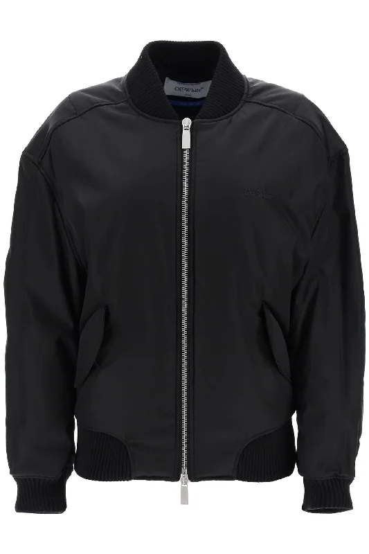 Off-white nylon twill bomber jacket OWEH028C99FAB001 BLACK BLACK Toggled Jacket Drawstring Jacket Belted Jacket Off-white nylon twill bomber jacket OWEH028C99FAB001 BLACK BLACK Toggled Jacket Drawstring Jacket Belted Jacket