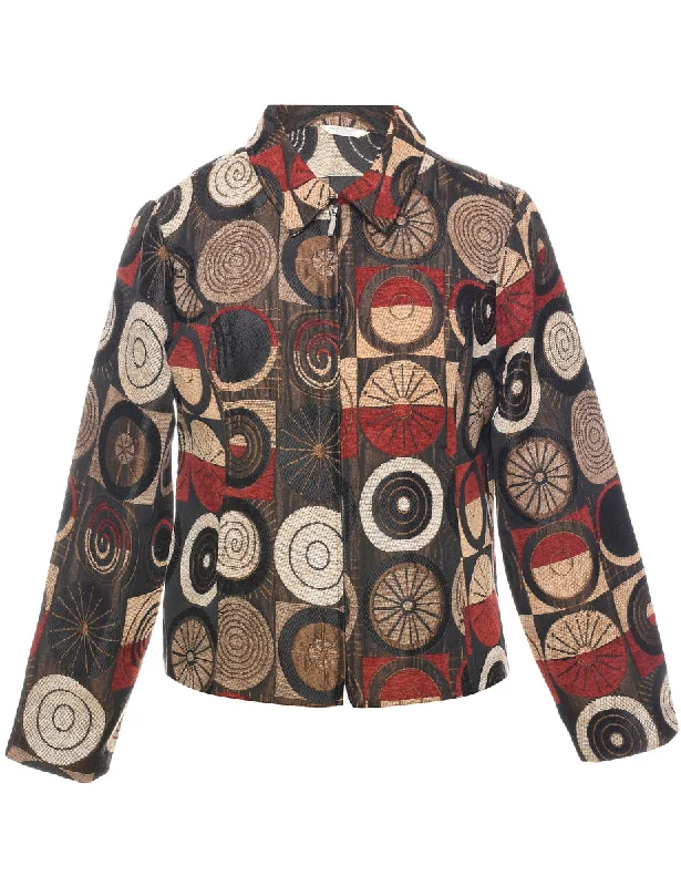 Patchwork Print Tapestry Jacket - M Fleece Jacket Down Jacket Parka