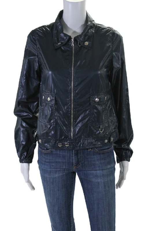 Proenza Schouler Womens Full Zip Collared Light Windbreaker Jacket Blue Fleece Jacket Down Jacket Feather Jacket Proenza Schouler Womens Full Zip Collared Light Windbreaker Jacket Blue Fleece Jacket Down Jacket Feather Jacket