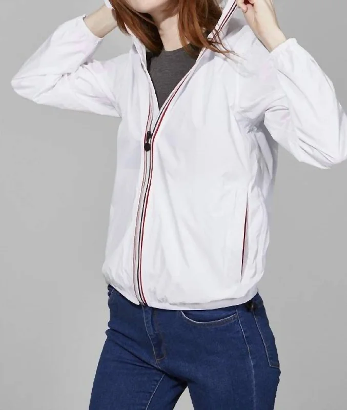 Rain Jacket In White Satin Jacket Silk Jacket Chiffon Jacket