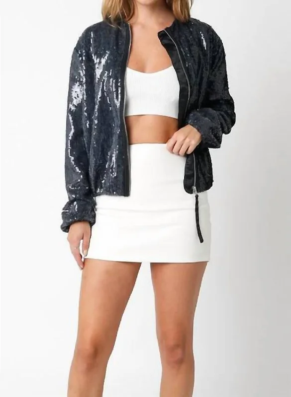 Sequin Bomber Jacket In Charcoal Chenille Jacket Brocade Jacket Lace Jacket