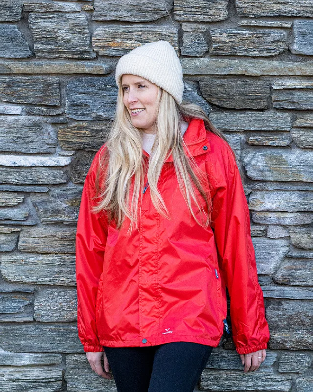 STOWaway Jacket in Red Welt Pockets Slit Pockets Flap Pockets