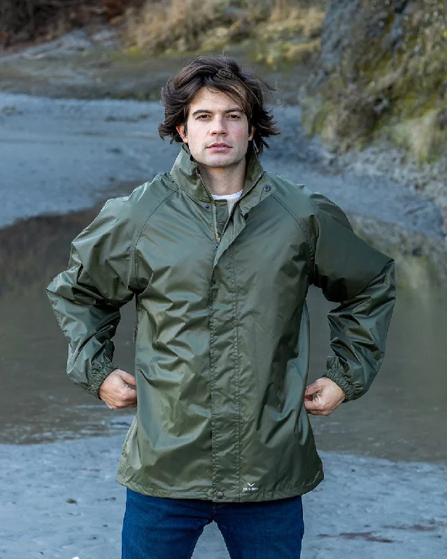 STOWaway Jacket in Khaki Cotton Fabric Linen Fabric Terry Fabric