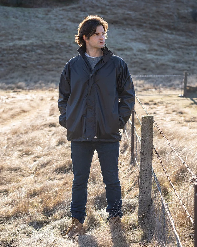 STOWaway Jacket in Black Bomber Jacket Anorak Windbreaker
