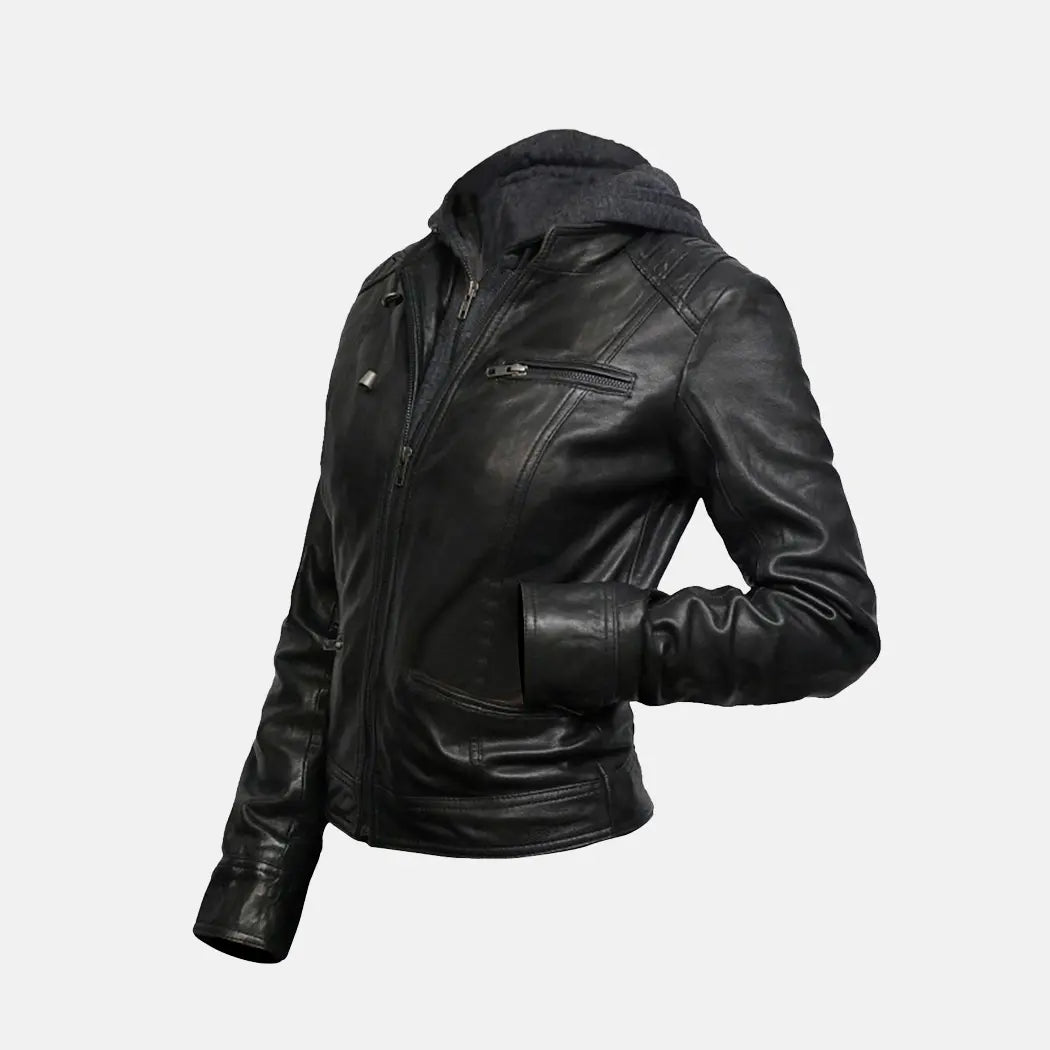 Sybil Sable Hooded Biker Jacket Womens Herringbone Jacket Houndstooth Jacket Plaid Jacket Sybil Sable Hooded Biker Jacket Womens Herringbone Jacket Houndstooth Jacket Plaid Jacket