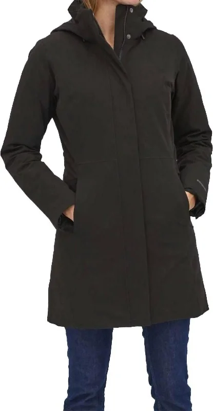 Tres 3 In 1 Parka Jacket In Black Notch Collar Jacket Peter Pan Collar Jacket Cowl Neck Jacket Tres 3 In 1 Parka Jacket In Black Notch Collar Jacket Peter Pan Collar Jacket Cowl Neck Jacket