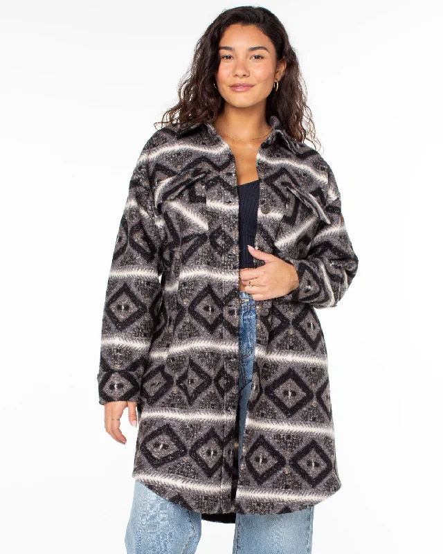 Walkabout Fleece Jacket - Phantom V-Neck Jacket Boat Neck Jacket Square Neck Jacket