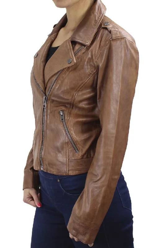 Women’s Brown Leather Biker Jacket 7WD3245 Nylon Jacket Polyester Jacket Spandex Jacket Women’s Brown Leather Biker Jacket 7WD3245 Nylon Jacket Polyester Jacket Spandex Jacket