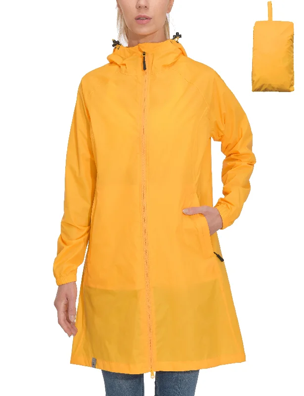 Women's Waterproof Packable Hooded Long Rain Jacket Chenille Fabric Brocade Fabric Lace Fabric Women's Waterproof Packable Hooded Long Rain Jacket Chenille Fabric Brocade Fabric Lace Fabric