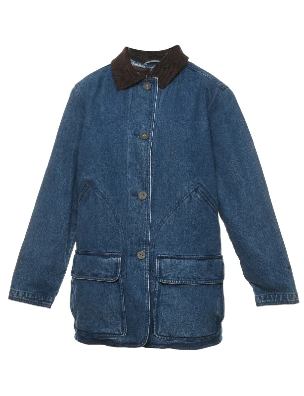 Woolrich Medium Wash Denim Jacket - M Plaid Jacket Tartan Jacket Houndstooth Jacket