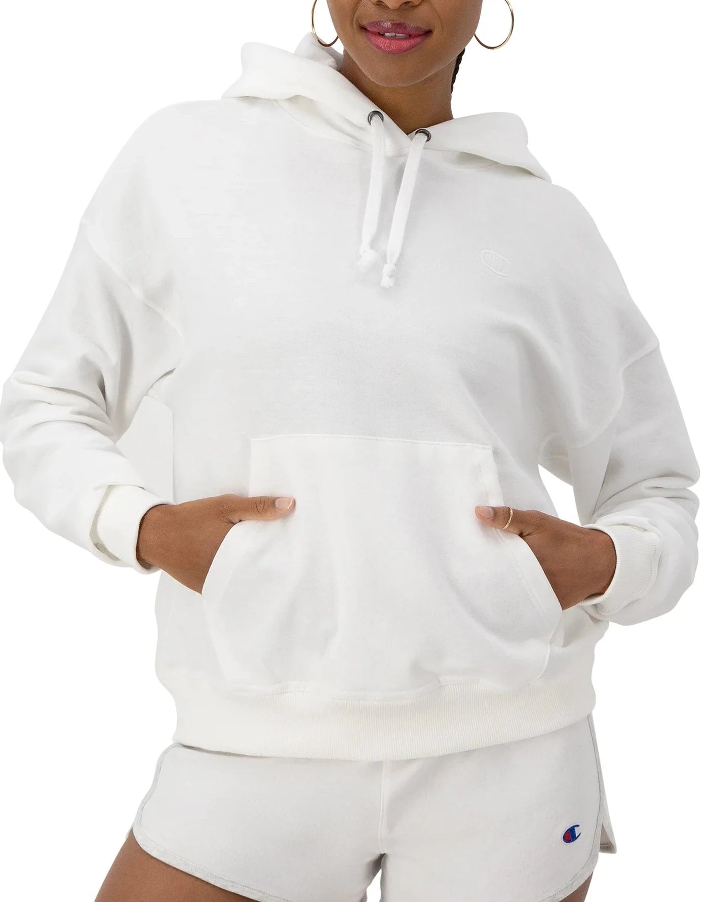 Women's Embroidered C Logo Powerblend Fleece Relaxed Hoodie Hoodie Sweatshirt Pullover Women's Embroidered C Logo Powerblend Fleece Relaxed Hoodie Hoodie Sweatshirt Pullover