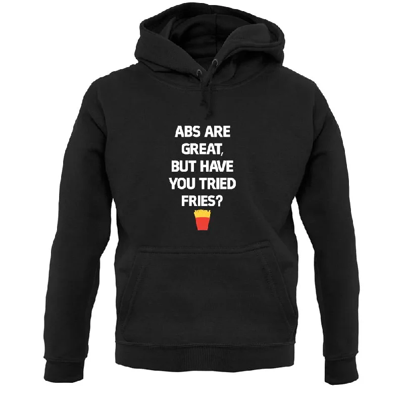 Abs Are Great, Fries Unisex Hoodie Hoodie with Earth Tones Natural Calm