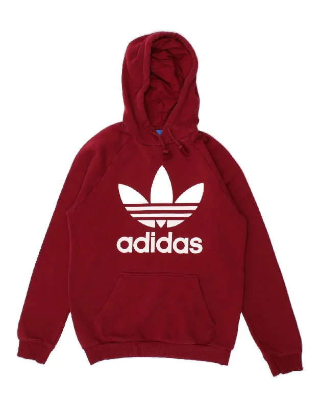 ADIDAS Mens Graphic Hoodie Jumper Small Burgundy Cotton Hoodie with Strings Custom Fit Adjustable ADIDAS Mens Graphic Hoodie Jumper Small Burgundy Cotton Hoodie with Strings Custom Fit Adjustable