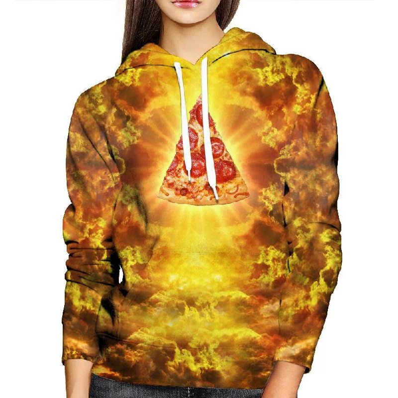 Almighty Pizza Womens Hoodie Hoodie with Thumb Holes Functional Cozy