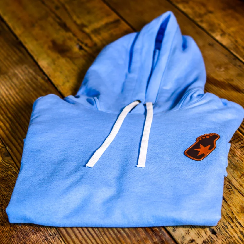 Bitter Pops Unisex Hoodie Power Blue w/Growler Patch Hoodie with High Neck Warm Protective Bitter Pops Unisex Hoodie Power Blue w/Growler Patch Hoodie with High Neck Warm Protective